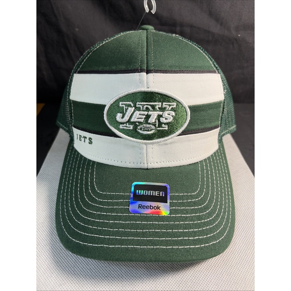 NEW YORK JETS Reebok Infield Green/White NFL Official Meshback Truckers Hat